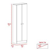 Rectangle 2-Door Storage Tall Cabinet Carbon Espresso and Wenge