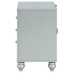 Menlo Silver Metallic 2-drawer Nightstand