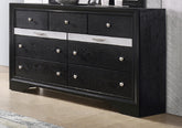 Modern Luxury 1pc Glam 7-Drawer Dresser Pullout Jeweler Tray Silver Panel Bedroom Solid Wood Wooden Furniture