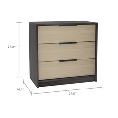 Cannon 3-Drawer Rectangle Dresser Wenge and Light Oak
