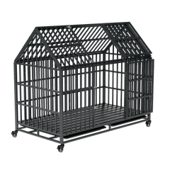 52 Inches Heavy Duty Dog Crate with Roof Top