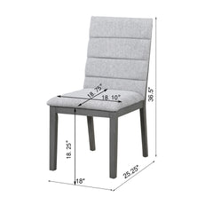 Oak Gray Finish & Tufted Upholstery Modern Dining Chairs Set of 2 – Sleek Comfort for Every Space