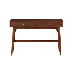 Sofa Table with Drawers Brown Finish Living Room Furniture 1pc