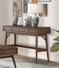 Sofa Table with Drawers Brown Finish Living Room Furniture 1pc