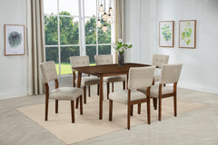 Mid-century Modern 1pc Rectangular Table Warm Wood Finish Wooden Dining Room Furniture