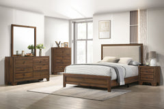 1pc Contemporary 6-Drawer Storage Dresser Metal Hardware Rustic Brown Cherry Rustic Finish Wooden Bedroom Furniture