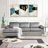 Urban Grey Velvet Sofa
