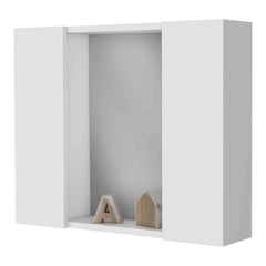 Draco Medicine Cabinet, Mirror, Double Door, One External Shelf