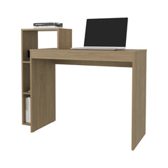Salomé Computer Desk with Open Storage, Natural Oak