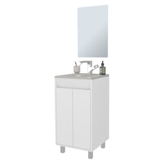 Saratoga Bathroom Cabinet with 2 Doors, White