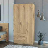 Eureka Three Door Armoire, Two Drawers, Rod