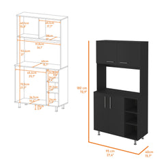 Colorado Pantry Cabinet, Three Open Shelves