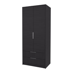 Forest 2 Door Wardrobe with Hanging Rod and 2 Drawers, Wengue