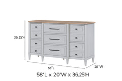 Small Teen Dresser - Cement and Sand