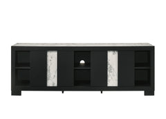 1pc Entertainment Console Rustic Charm Driftwood Wood Finish Open Shelf Living Room Furniture