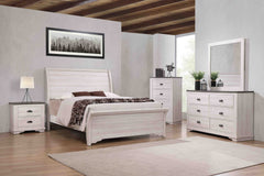 1pc Contemporary Four Drawers Chest Bed Side Cabinet Wooden Furniture Rustic Chalk Gray Color