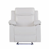 Blanche White Glider Recliner with LED Light
