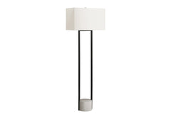 Lighting, 62"h, Floor Lamp, Black Metal, Ivory / Cream Shade, Contemporary