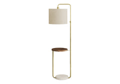 Lighting, 67"h, Floor Lamp, Usb Port Included, Brass Metal, Beige Shade, Contemporary