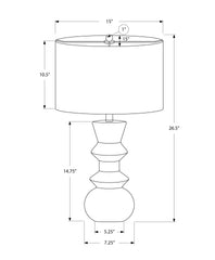 Lighting, 26"h, Cream Ceramic, Ivory / Cream Shade, Contemporary