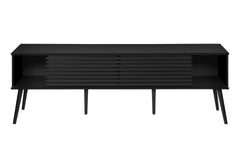 Tv Stand, 72 Inch, Media Entertainment Center, Storage Cabinet, Console, Storage Shelves, Bedroom, Living Room, Black Laminate, Contemporary, Modern