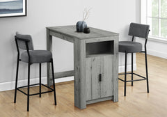 Dining Table, 48" Rectangular, Counter Height, Kitchen, Small, Storage, Grey Laminate, Contemporary, Modern