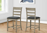 Dining Chair, 44" Height, Counter Height, Dining Room, Kitchen, Set Of 2, Upholstered, Side, Transitional