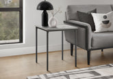 Accent Table, 22" H, Side Table, End, Small, Nightstand, Square, Bedroom, Living Room, Grey Laminate, Black Metal, Contemporary, Modern