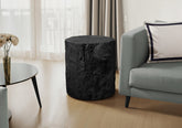Accent Table, 25"h, Indoor Or Outdoor, Drum, End, Nightstand, Round, Side Table, Living Room, Bedroom, Black, Contemporary, Modern