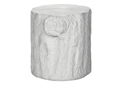Accent Table, 25"h, Indoor Or Outdoor, Drum, End, Nightstand, Round, Side Table, Living Room, Bedroom, White, Contemporary, Modern