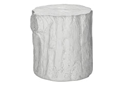 Accent Table, 25"h, Indoor Or Outdoor, Drum, End, Nightstand, Round, Side Table, Living Room, Bedroom, White, Contemporary, Modern