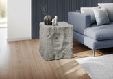 Accent Table, 25"h, Indoor Or Outdoor, End, Nightstand, Side Table, Square, Living Room, Bedroom, Grey, Contemporary, Modern