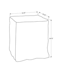 Accent Table, 25"h, Indoor Or Outdoor, End, Nightstand, Side Table, Square, Living Room, Bedroom, Grey, Contemporary, Modern