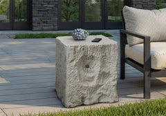Accent Table, 25"h, Indoor Or Outdoor, End, Nightstand, Side Table, Square, Living Room, Bedroom, Grey, Contemporary, Modern