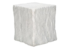 Accent Table, 25"h, Indoor Or Outdoor, End, Nightstand, Side Table, Square, Living Room, Bedroom, White, Contemporary, Modern