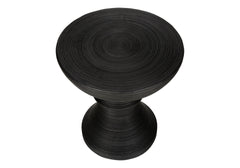 Accent Table, 25"h, Indoor Or Outdoor, Side Table, End, Bedroom, Living Room, Nightstand, Round, Black, Contemporary, Modern