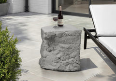 Accent Table, 25"h, Indoor Or Outdoor, Side Table, Nightstand, End, Bedroom, Living Room, Grey, Contemporary, Modern
