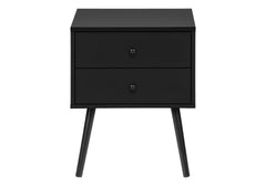Accent Table, Bedroom, End, Living Room, Nightstand, Side Table, Storage Drawer, Black Laminate, Modern, Contemporary