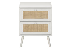 Accent Table, Side Table, End, Bedroom, Living Room, Nightstand, Storage Drawer, White Laminate, Modern, Contemporary