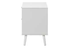 Accent Table, Side Table, End, Bedroom, Living Room, Nightstand, Storage Drawer, White Laminate, Modern, Contemporary