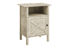 Accent Table, Side Table, End, Living Room, Small, Storage, Cream Stone Laminate, Transitional