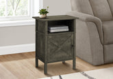 Accent Table, Side Table, End, Living Room, Small, Storage, Dark Bronze Laminate, Transitional