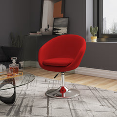 Swivel Lounge Chair in Red