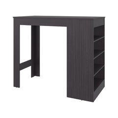 Kitchen Island, 4 Shelves, Black Wengue