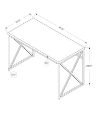 Computer Desk, Home Office, Laptop, Work, Brown Laminate, Black Metal, Contemporary, Modern