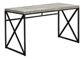 Computer Desk, Home Office, Laptop, Work, Grey Laminate, Black Metal, Contemporary, Modern
