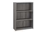 Bookshelf, Bookcase, 4 Tier, 36"h, Office, Bedroom, Grey Laminate, Transitional