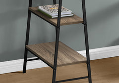 Computer Desk, Home Office, Laptop, Storage Shelves, 48"l, Work, Brown Laminate, Black Metal, Contemporary, Modern