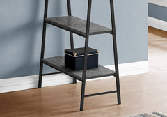 Computer Desk, Home Office, Laptop, Storage Shelves, 48"l, Work, Grey Laminate, Black Metal, Contemporary, Modern