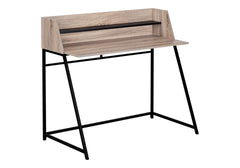 Computer Desk, Home Office, Laptop, Storage Shelves, 48"l, Work, Brown Laminate, Black Metal, Contemporary, Modern